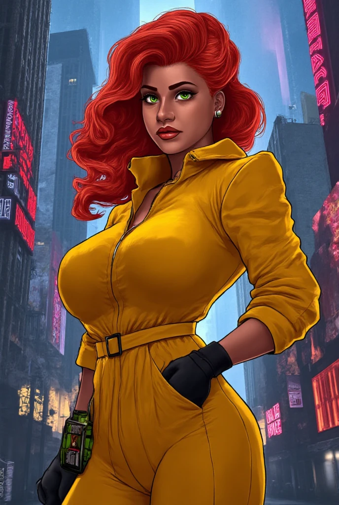 catwoman in omib style, illustrator, masterpiece, high quality, 8k, high res, high detail, smiling, transparent sunglasses, cinematic overlay, vivid colors, cool soft lighting, chicago night, wind blowing, greg rutkowki style --auto --s2