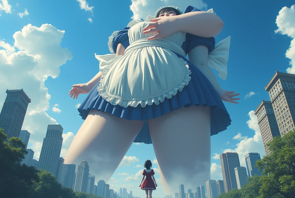 (8k, masterpiece, expensive, Ultra-fine illustrations, Detailed city background:1.5), Perfect Anatomy, Single Shot, (From the side, stand, whole body:1.5), (alone, Black Hair, Messy shorthair, Completely naked, Blushing, Giant Girl:1.4), (Top-heavy, Grounding, Huge breasts:1.5), (Long nipples, Black areola:1.5), (Big Ass, Thighs, thick:1.1), attractive, (steam), (Sweaty:1.4), (Destroy the city, Blood splatter:1.5)