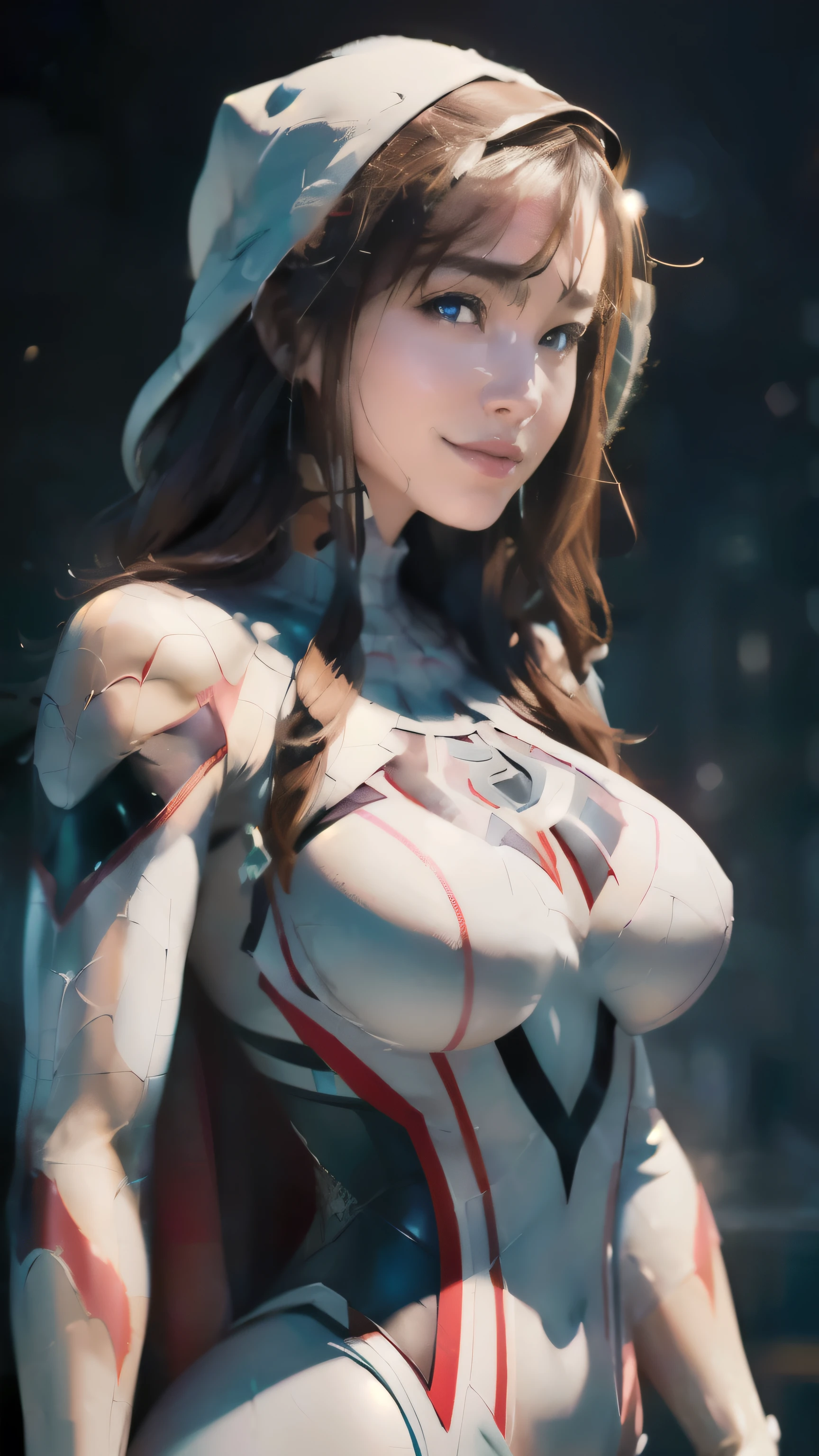 (masterpiece, 8K Resolution, Ultra-realistic,    several people enjoy each other while drawing in great detail ), (  superhero theme in a white costume , Charisma, 1 female, Japanese actress with big breasts ,  Spider Gwen（Spider-Gwen   spider-man   costume,   superheroine ), [((23 years old), ( long brown hair :1.2), whole body, (  blue eyes:1.2), (  spider-man  &#39;  dynamic pose  ) ((insufficient々New urban environment):0.8)| (cityscape, At night,   Dynamic Light  ), (full moon))], big, Round breasts sticking out of the body  ,  Narrow waist and abs , big round butt ,   erect bin nipples  ,  Beautiful pink cat ,  teeth、 beautifully balanced I have a body line ,  High Angle,   full shot  ,   wears a neck down costume ,   ultra-thin costume that shows the shape of her nipples , , and pussy, コスチュームの胸にteeth  spider-man  と同じのマークがある, She's posing to show off her big breasts  ,  natural light illuminating her whole body from the front ,, Portrait of her whole body ,   Medium shot showing the upper body from the thigh,  beautiful smile,  anatomically accurate ,  She's at the top of Times Square in New York at noon,