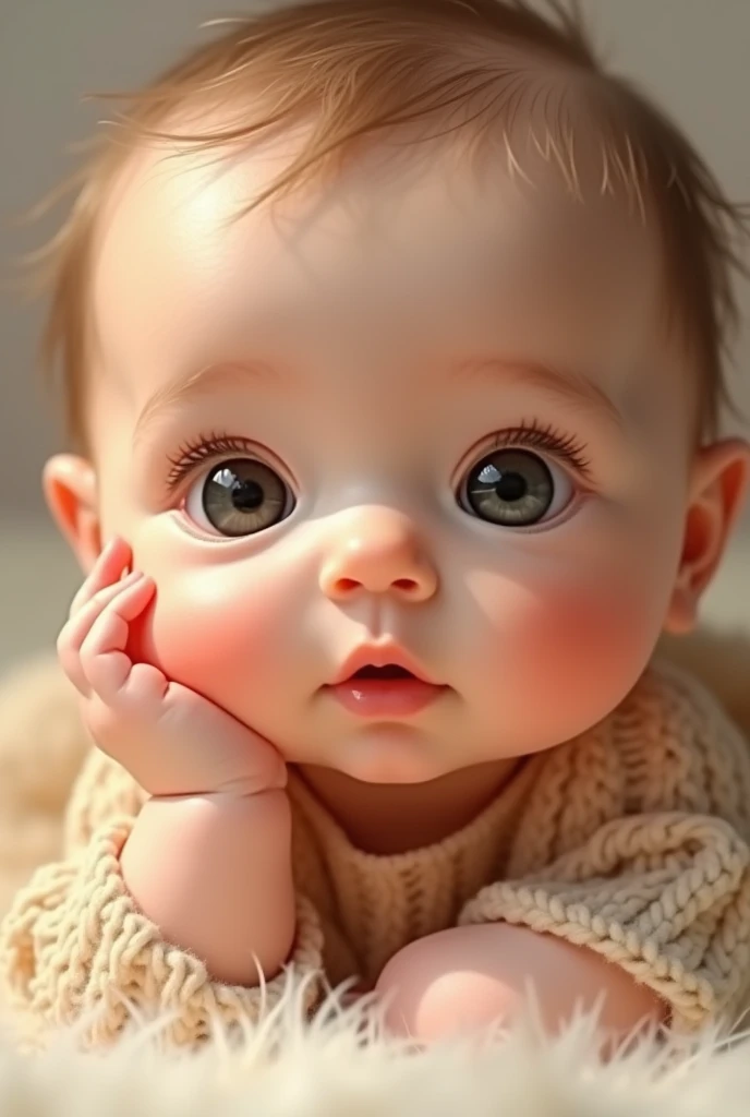 There is a with a head up in a hat, beautiful lovely, with cute doting eyes, cute beautiful, cute cute, adorable digital art, clear cute face, lovely digital painting, cute cute, Cute boy, Innocent look, Cute and lovely, beautiful white glowing eyes, beautiful glowing eyes, with cute - fine - face, Very cute and chil