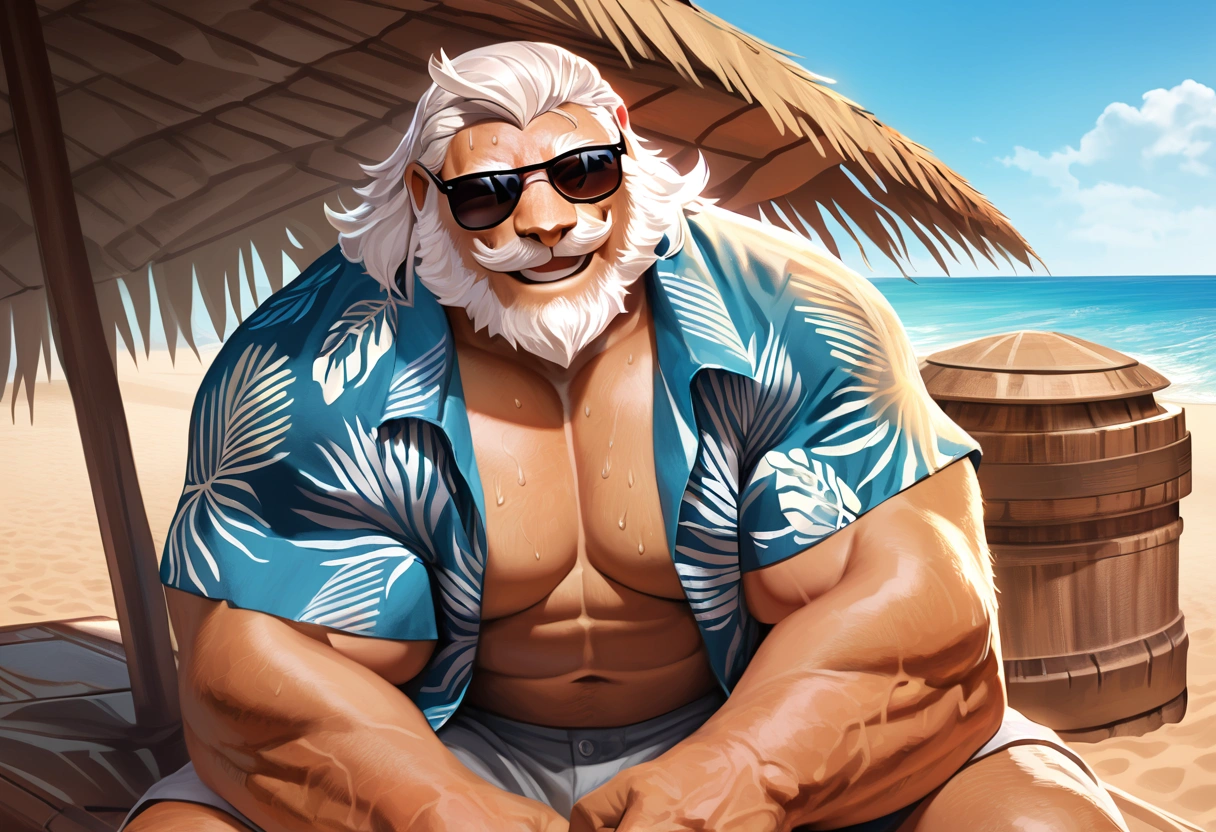 manga style art of In black and white 2d comic book drawing Only plump, chubby, extremely thick thighs, large belly, Elderly man with a long beard and bald head, Only plump, chubby, extremely thick thighs, large, belly, wearing only red or yellow swim trunks, apenas obeso na foto, homem careca e barba comprida levemente grisalho nos fios, Fotografia centralizado corpo todo na fotografia. Just Morbidly fat, chubby, extremely thick thighs, UFC fighter, Cute elderly, old, beautiful, happy, very long beard, Only plump, chubby, extremely thick, thighs, large belly, wearing only swimming trunks, holding his hand in his swimming trunks,abrindo as pernas de baixo a parir do solo. Sunga molhada transparente. a. Cabelo dourado barba amarelo. Bastante pelos no corpo. Elegant garden setting. Pouco volume na virilha. He is making a selfie with his cell phone . He is sitting on the edge of the pool drinking a Hawaiian drink. Orgy scenario with men. Sexo com homens. Caresses with men . Nacionalidade turco, mexicano, havaiano, espanhol, grego. Low angle photography view of the floor focusing on the model's crotch, bebendo drinks, fumando charuto, sunglasses . vibrante, energia alta, detalhado, Iconic, Japanese comic style, manga