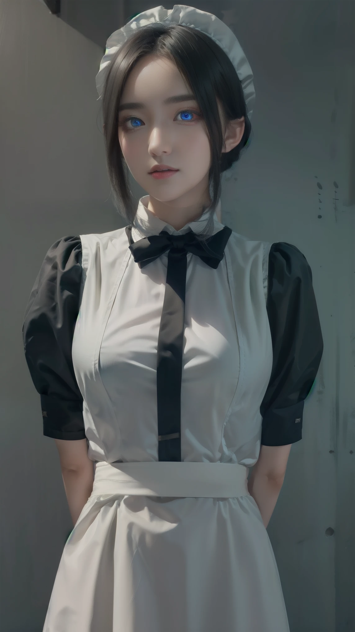 1girl,mature female,huge breasts, gray hair,
BREAK ((maid costume, maid outfit, ( waitress ):1.2),
BREAK ((ARMS BEHIND BACK:1.5)),
BREAK (masterpiece:1.2), best quality, high resolution, unity 8k wallpaper, (illustration:0.8), (beautiful detailed eyes:1.6), extremely detailed face, perfect lighting, extremely detailed CG, (perfect hands, perfect anatomy),