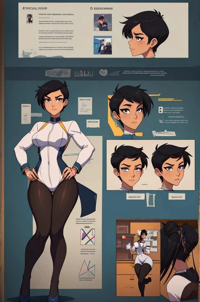 female body, multiple types, modelsheet, model sheet, flat colors, no shading, lineart