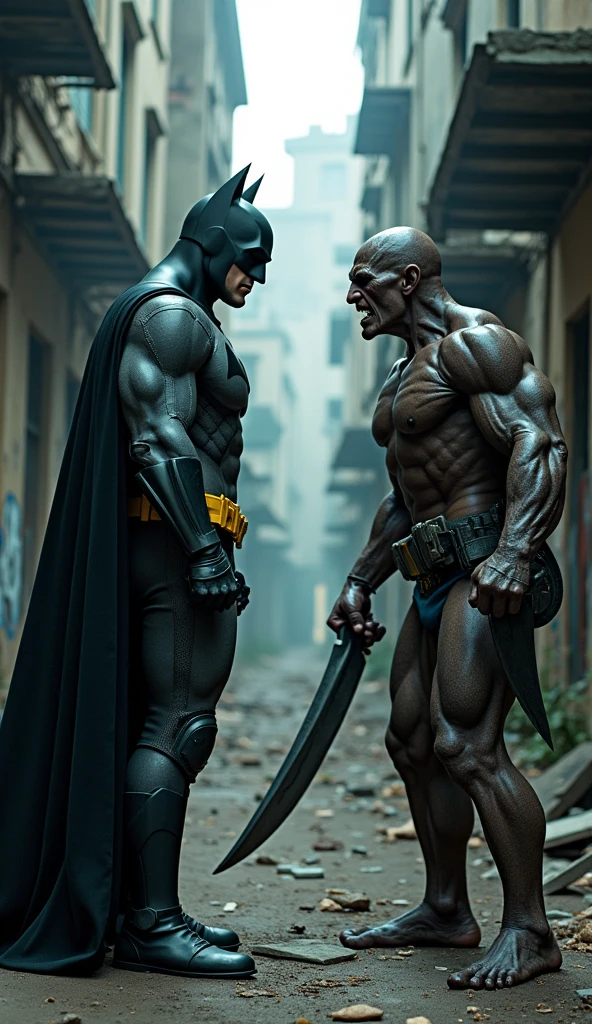 score_9, score_8_up, score_7_up, score_6_up, score_5_up, score_4_up , ,photo realistic,
Alfred (butler, intelligent, gentlemanly, slim, in his 60s) and Batman (hairy, muscular, tall, body covered in scars) wearing only a mask embrace each other in the shower in white briefs