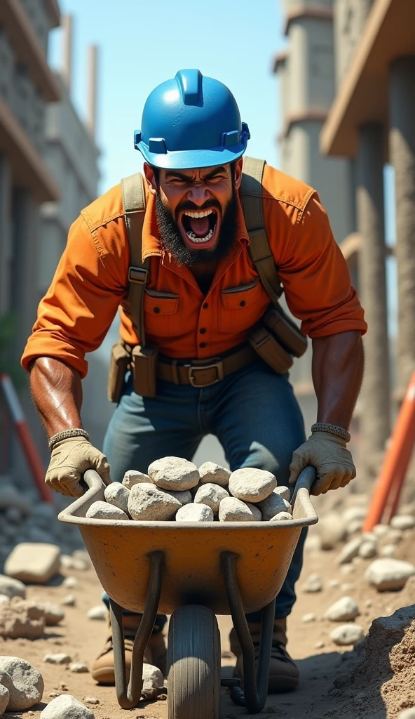masterpiece, best quality, highres, intricate detail, photo of a handsome Turkish man with tanned skin, chinstrap beard and stubble, hand on own head, construction worker, hardhat, construction site, <lora:MaleBukkakeLora:0.6>, (excessive cum:1.2), (cum on face:1.2), cum on beard, cum on lips, cum on body,