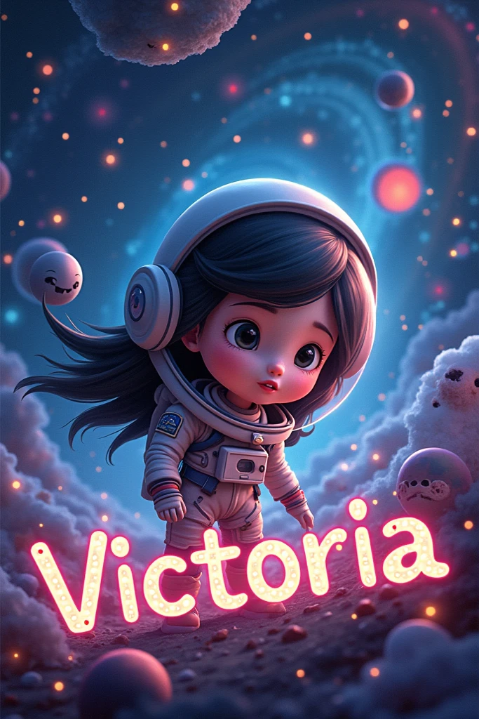 Cartoon beaver with space helmet, close-up on face with beaver astronaut helmet, children's book illustration, official image, 3d game, image with old atmosphere, with noise in image