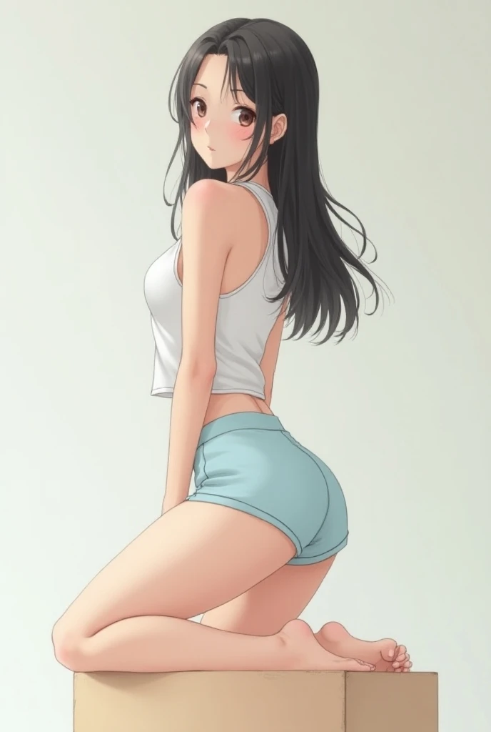 Busty anime naked, big ass ponytail