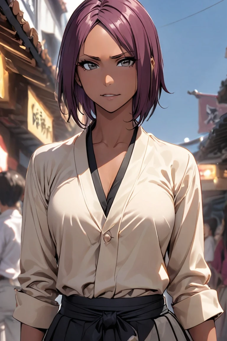 100facehassan, (dark skin:1.5) (long_hair, dark-purple hair:1.6), sweating, glowing eyes, heavy breathing,1girl, breasts, japanese_clothes, flower, solo, looking_at_viewer,  cleavage, large_breasts, collarbone, kimono, leaf, bob_cut, sash, upper_body, obi, plant, lily_(flower), indoors, sliding_doors, mole, glow effects, godrays, Hand drawn, render, 8k, octane render, cinema 4d, blender, dark, atmospheric 4k ultra detailed, cinematic, Sharp focus, big depth of field, Masterpiece, colors, 3d octane render, 4k, concept art, trending on artstation, hyperrealistic, Vivid colors, extremely detailed CG unity 8k wallpaper, trending on CGSociety, Intricate, High Detail, dramatic, anime coloring, anime screencap, sweating, steaming body, fog