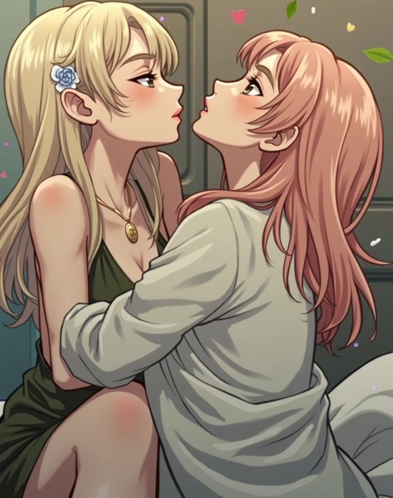 make her kiss another girl also naked