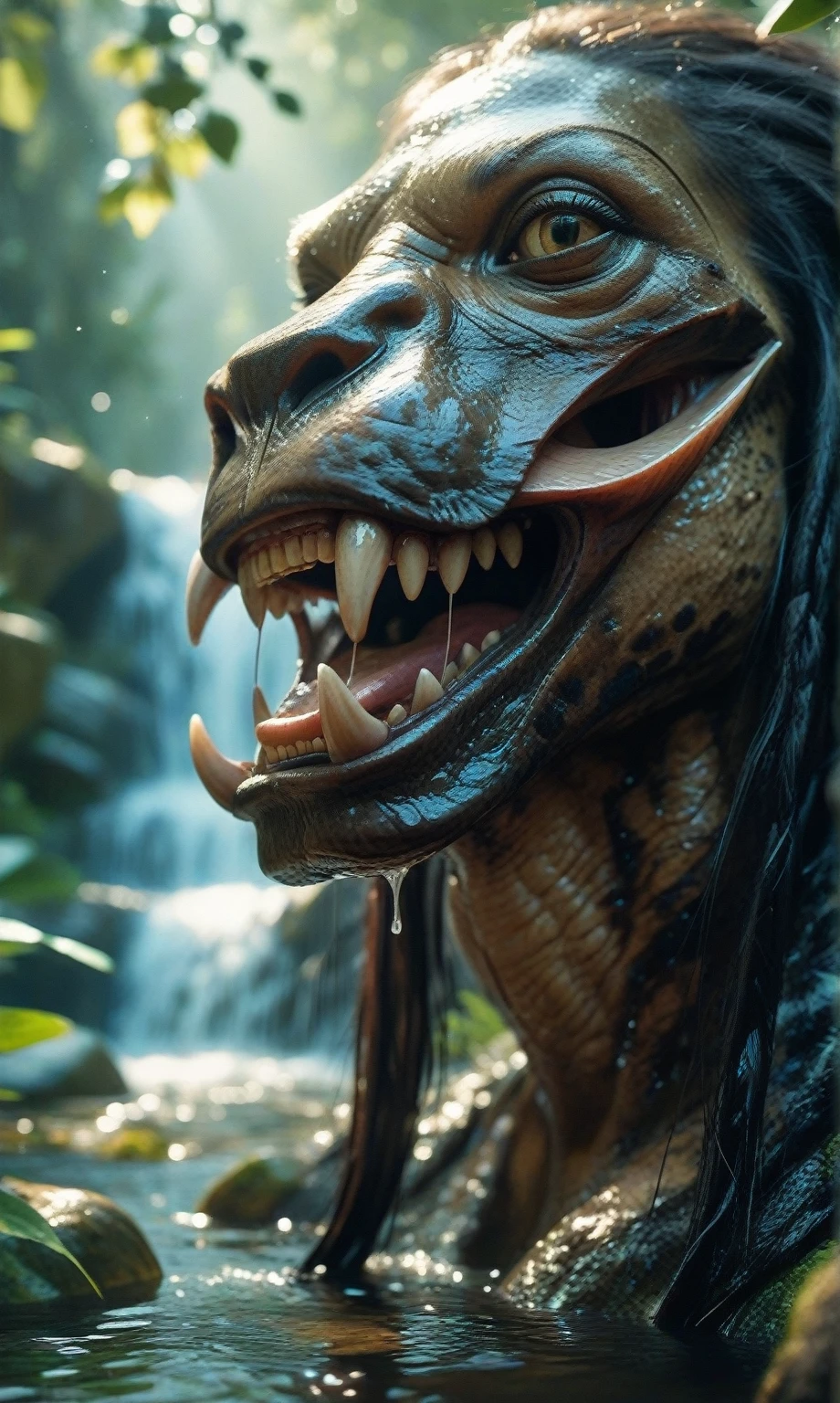 Instant Buddha of demon god enshrined on the altar of an abandoned shrine, ultra high quality, 8K, 32K, F1.8, cinematic images, fine details, reality, horror
psycho