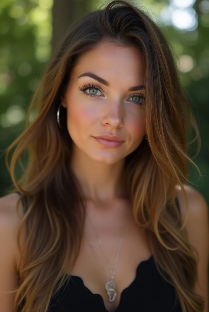 Serinda Swan dressed in pigment clothing and smiling