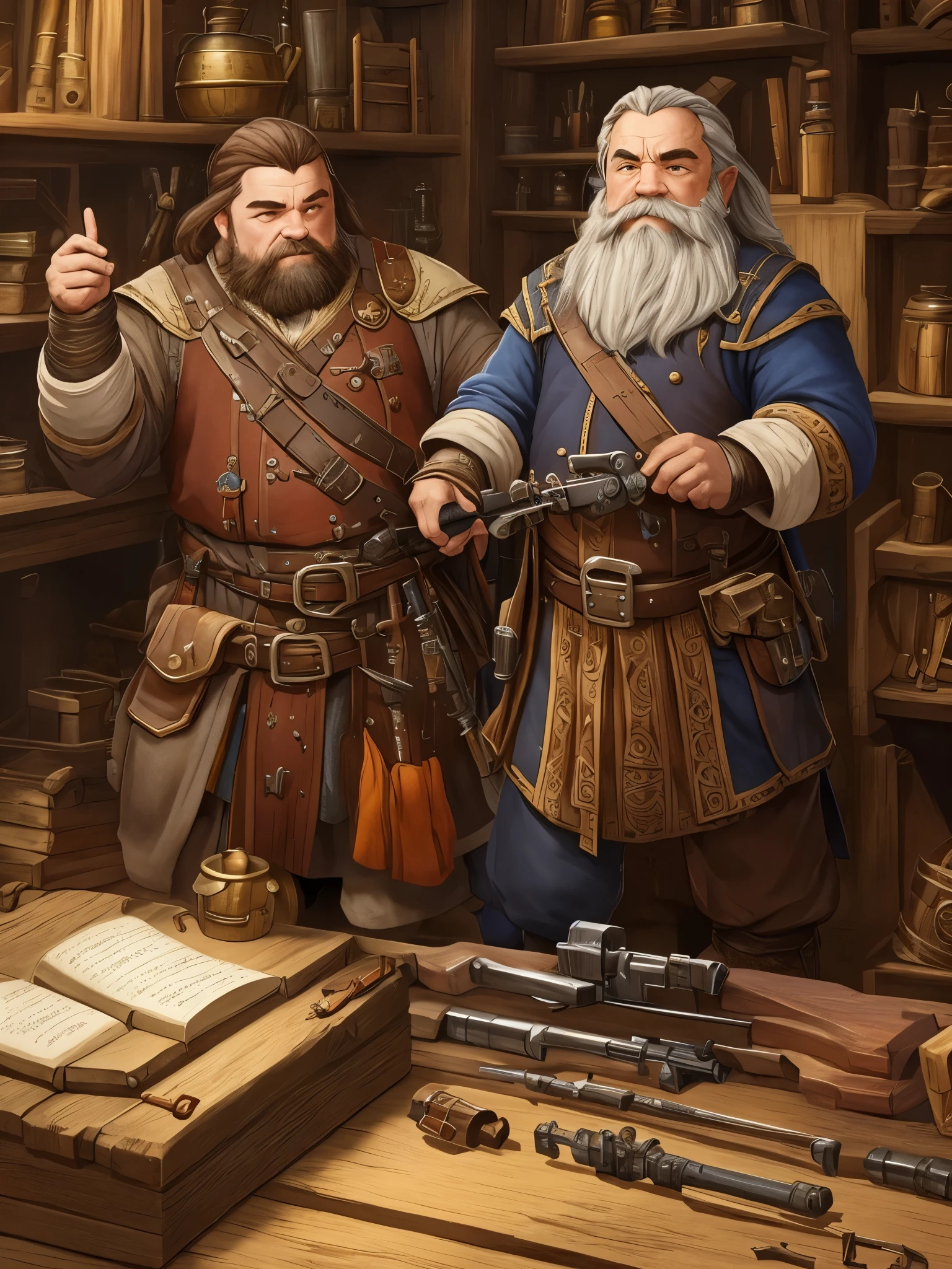 Create a dwarf who is an artificer gunsmith, not medieval RPG style