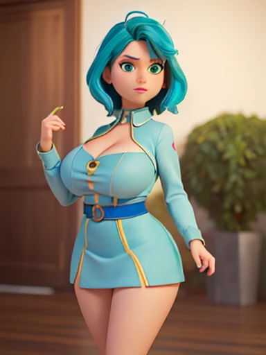 (ultra realistic,32k, masterpiece:1.2),(high detailed skin:1.1),( high quality:1.1),
<lora:Liko_Pokemon_v2:0.5>(confused:1.1),liko (pokemon),blue eyes,  blue hair, hair clip, turtleneck top,ruffle skirt,long sleeves, thigh highs, mediterranean town park,sunshine, trees,blurry background,,huge breast,large breast,(looking at viewer, standing, from below:1.1),, <lora:add_detail:0.8>,
(lighting:1.1),