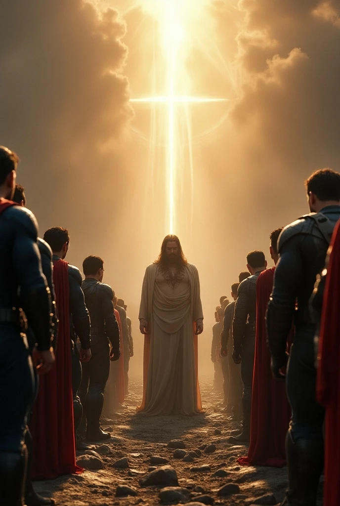 Superheroes on their knees for Jesus