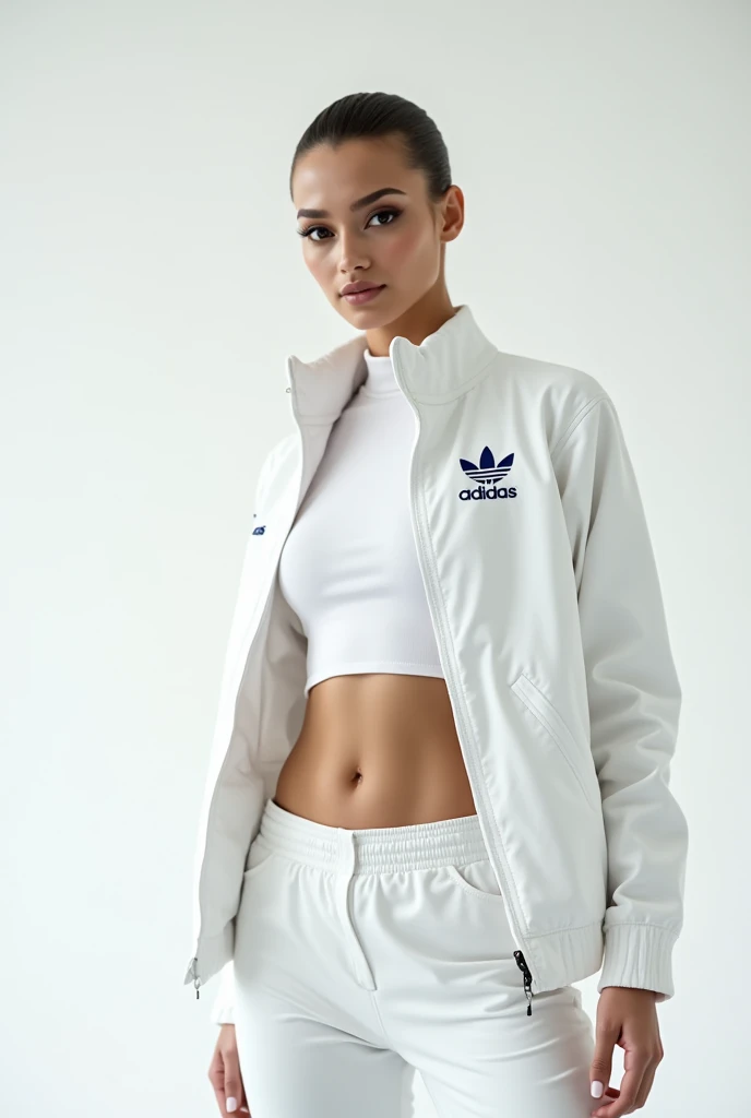 ((Best quality)), ((Masterpiece)), (Detailed), visage parfait en sous vetements en train de faire du sport