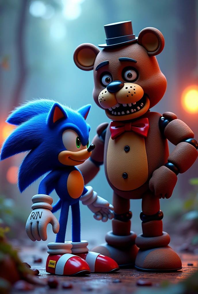 You can play Sonic the hedgehog with Freddy Fazbear