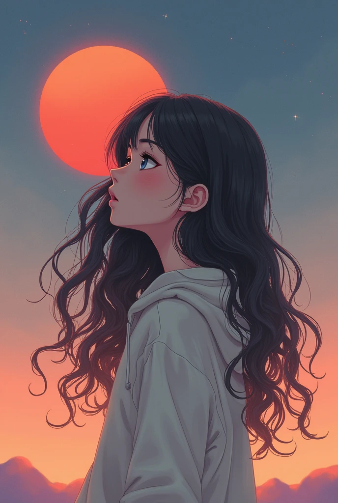 score_9, score_8_up, score_7_up, score_6_up, score_5_up, androgynous, red eyes, freckles, looking at viewer, thighs, sitting, oversized black sweater, indoors, seductive smile, on side, black hair, long hair, colored strand of hair, <lora:NoctFlatStyle:1>, <lora:IlyaKuvshinovXL:0.8>, sunset, curvy