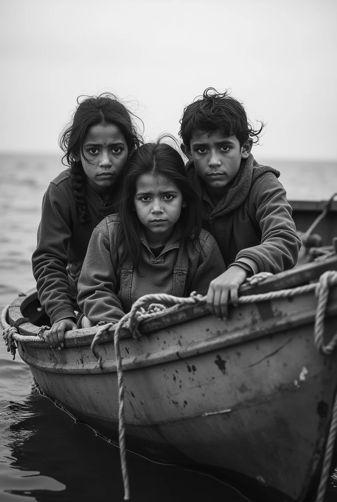 there are three kids, one girl and two boys, uno al lado del otro en el lado derecho, sentados juntos en una roca en la playa.., Bela Polvo Abodi Great, childhood, por Lucia Peka, por Jon Coffelt, por Anita Kunz, por Kurt Roesch, Cinematographer, inspirado por Jan Rustem, por Silvia Pelissero, por Paul Davis, double exposures on 35mm film!