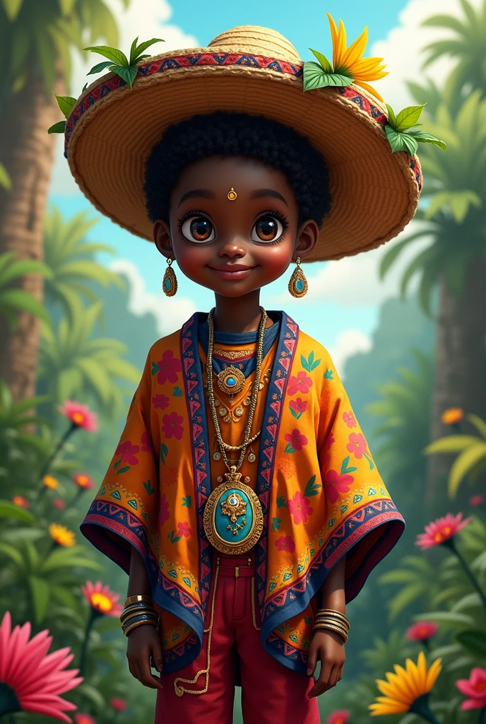 Shango Nenê, baby , The African Orisha, barnet, roupas africanas, roupas tribais, baby, child orisha,roupas vermelhas e branco ,Clothes of Orixá xangô,vestes africanas, tribais, tribos, , vermelho e branco,, god of justice, Ioruba, Yoruba deity, olhar de menino, Serious boy, sensivel, leve sorriso, belo, Props in red and white tones, vestindo um ade detalhado e intrincado, vermelho e branco,cosmic god, correndo pela floresta, in the direction of a tribal village,cosmic forest, astrofotografia, bonito 3 d render, 3 d render stylized, Iconic character of high detail, 3d rendering stylized, 3 d render arte do caractere 8 k, 3 d character render, Personagem 3D, Personagem 3D, Arte de personagem 3D, personagem bonito dos desenhos animados, 3 d illustration, 3 d illustration, Personagem altamente detalhado