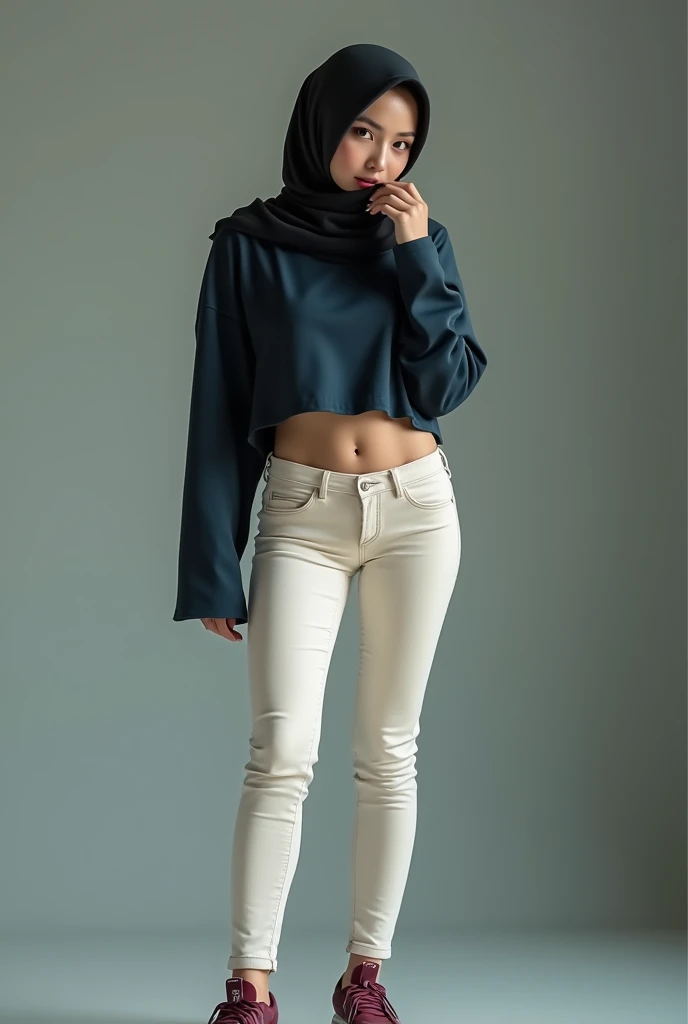 Hijab 13 years OLD teen girl, flat chest, very tigh short mini skirt, white lace, 4 months of gestation 