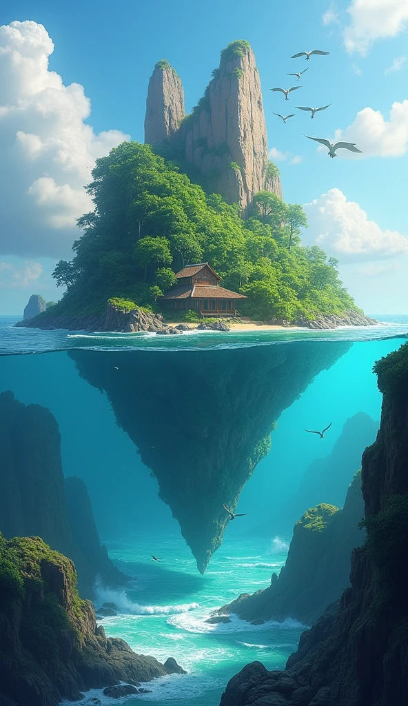 A small, floating island somewhere in the Indian Ocean that is only ...