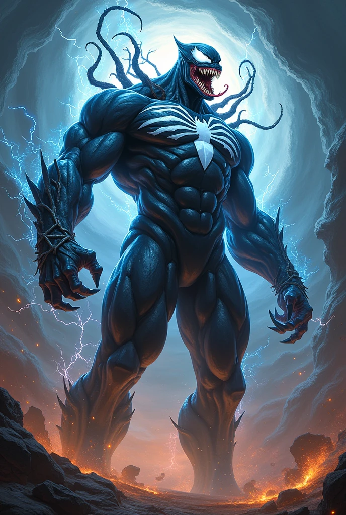 A towering, skeletal figure stands over 20 feet tall, its bony frame wreathed in flickering, ethereal flames. Its elongated, misshapen skull has hollow, sunken eye sockets that seem to pierce the soul. Wisps of smoke curl from between its exposed, jagged teeth. Massive, clawed hands tipped with razor-sharp phalanges hang at its sides, radiating intense heat. As it moves, the ground trembles beneath its thunderous steps, leaving a trail of smoldering destruction in its wake.