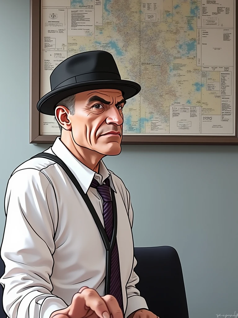 doscga style, portrait of a mailman <lora:doscgav2:1>