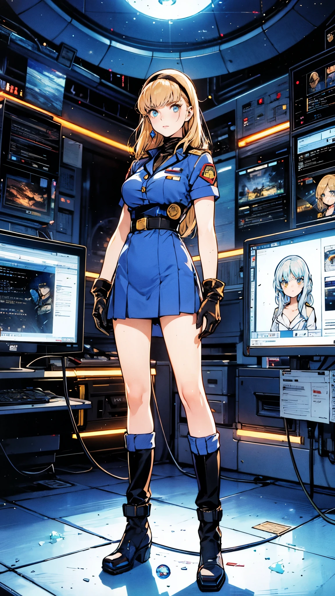 Game, very exciting, metaverse, futuristic city, many galleries, casino, coins, duelists, cute girls competing, blue hair, wearing goggles