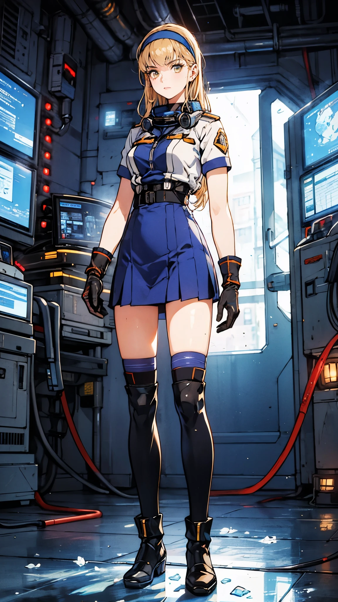 ultra-detail, explicit, Beautiful body, Beautiful Nose, Beautiful character design, Perfect Eyes, perfect face, ultra highres, 10, beautiful legs, Perfect Legs, Good hands, perfect hands, masterpiece, bestquality, high-detail, illustration, Absurd, Street Fighter, doll set, Chadaloo Doll, doll set, expressionless, empty eyes, looking at the audience, Red Gloves, Emotionless., black latex, corruption, Mind control, Female Warrior, Full body, Hypnosis, unhappy trance, Full body suit, Rubber bodysuit, Both arms are at the sides., obey, perfect female body, extremely glossy latex, Hypnosis, hypnoLora, empty eyes, Mind Control Devices, Poses, docile_Pose, slave, headgear, necktie, Seated up straight, Seated, Seated at attention, headgear, necktie, belt, latex, Rubber bodysuit, thighhighs, garter belt, Combat stances, soldier, thigh boots, 1girls, I have, Suki na go ka megane wo vasureta, golden eyes, brunette hair, very long hair, eyeglasses