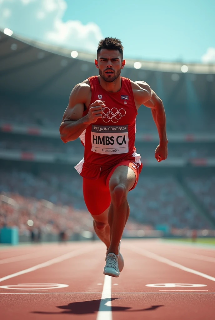 a promotional poster for a sports event named sportz.24," scheduled for August xx and xx. The poster features a male athlete in the foreground, captured mid-action as he prepares to throw a javelin. The athlete is wearing a red uniform with various logos and a headband, exuding determination and strength. In the background, a crowd of spectators is subtly visible, creating an energetic atmosphere. The bold red text "sportz.24" stands out prominently at the top, indicating the event's name, while "Sports Day" is written at the bottom, emphasizing the athletic nature of the event.