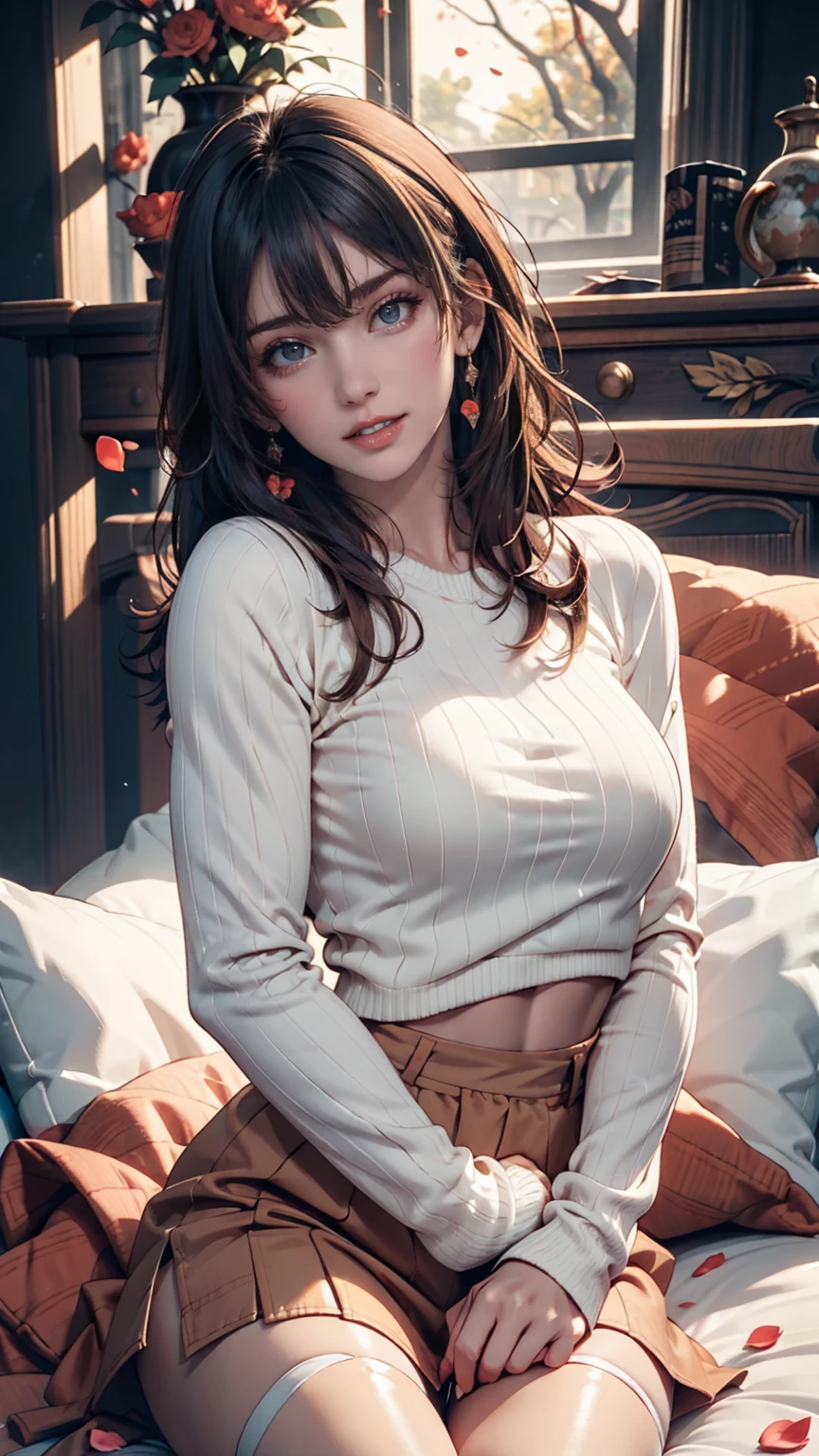 24-year-old female、Relaxed loungewear、Soft fabric hot pants、Fur slippers、Lying on a soft three-seater sofa and looking at a tablet、Push your glasses down your nose、Looking up at the viewer、I'm at home so I'm completely off guard、No makeup
