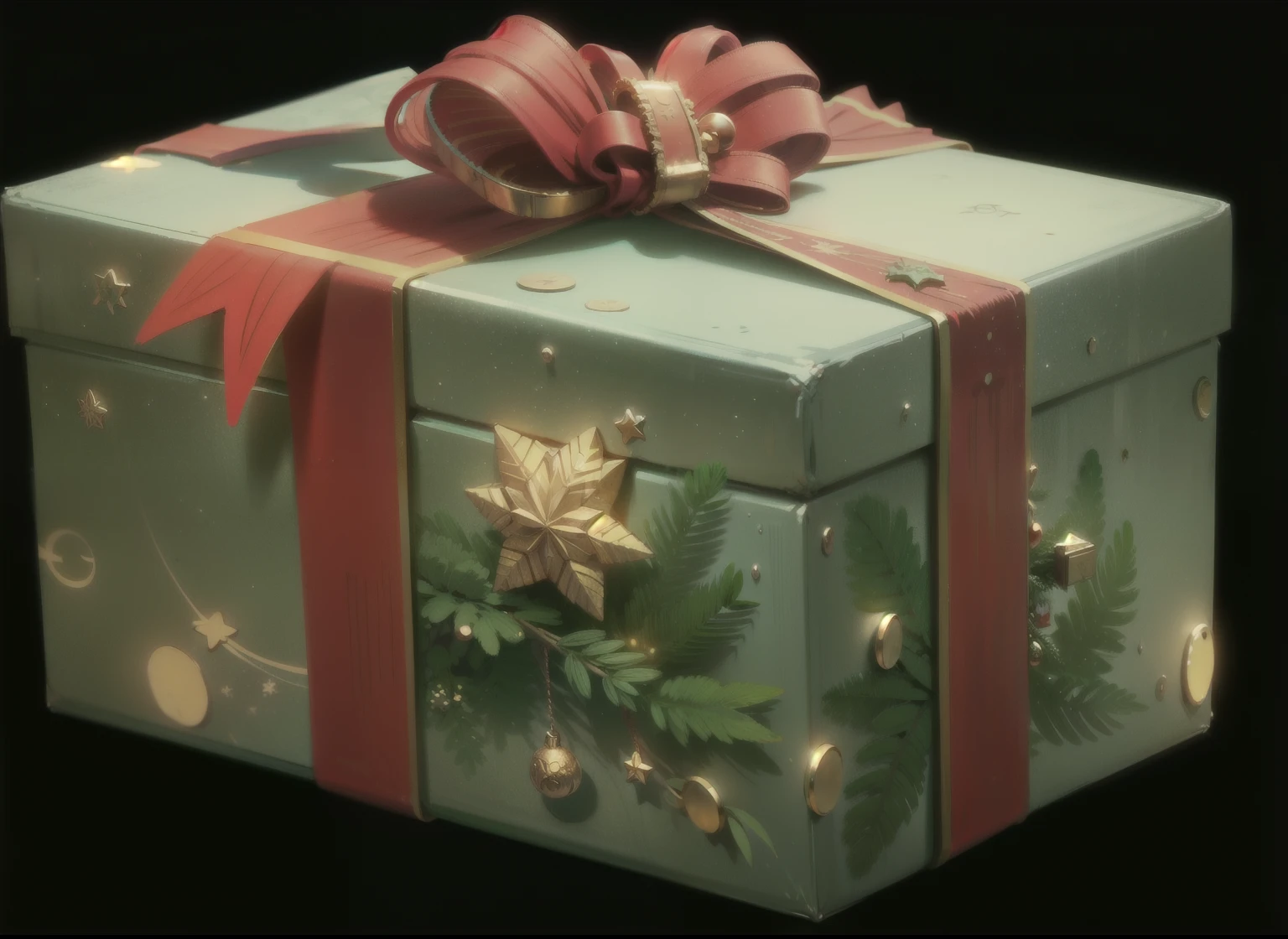 Christmas gift box ， exquisite game icons， realistic style 