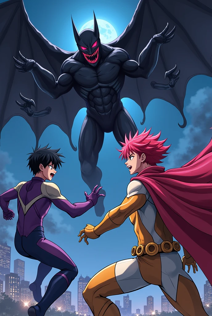 Crie Luck Voltia do anime de Black clover faiscando, while facing Lelouch vi Britannia/Zero do anime Code Geass
