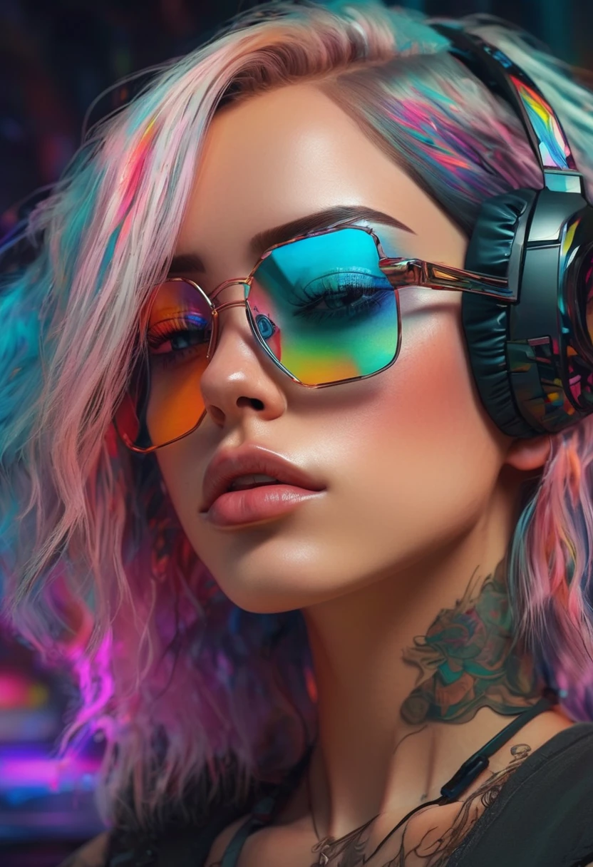 create an image demonstrating the style of ((Cyber Grunge)) style, hyper realism, 8k high definition, vibrant colors, sharp focus, insanely detailed