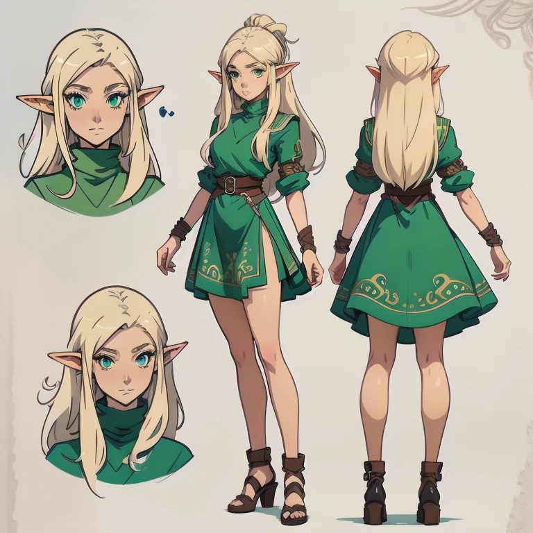 Mulher , adulta , roupas longas , cabelo verde azulado , Tattoos on the arm ,