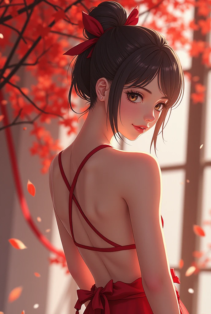 A Japanese girl with a big ass
