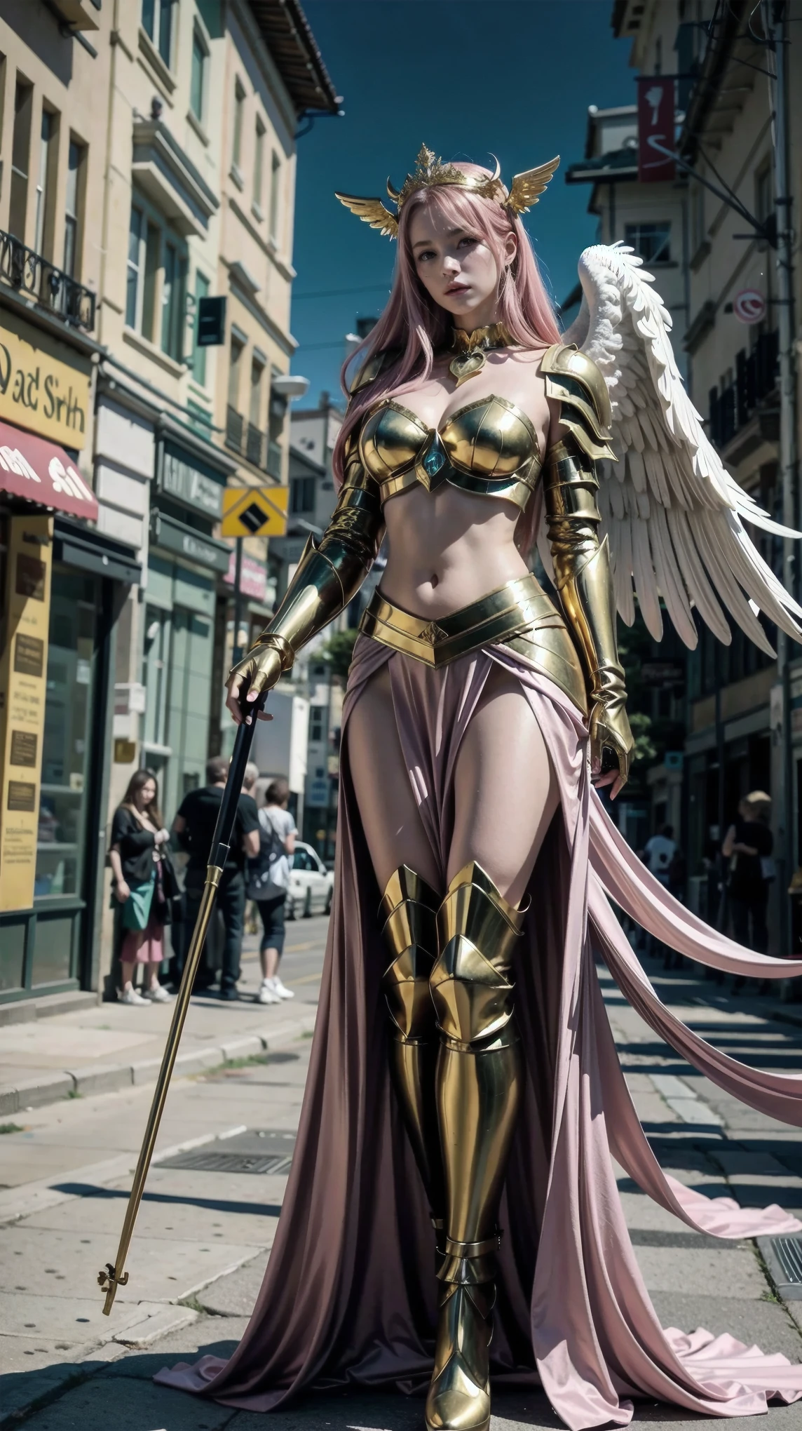  a close up of a woman with a skull on her shoulder , Anjo majestoso de  full body , angel knight girl, angel in plastic armor, tall female angel, beautiful angel girl ciborgue, beautiful cleric,  female key art by Cushart Krenz , serafim, goddess.  extremely high details , ( ( character concept art ) ),  Araffe Angel with golden wings walking on a street , Anjo majestoso de  full body , super wide angel, wide angel shot, wide angel, epic angel wings, foto do corpo da goddess cinematográfica,   Epic angle and pose  ,  angelic wings on the back , thick, warm, share, beautiful angel girl, of beautiful angel, long-range shot from a high angel, foto gigante e impressionante da goddess, there is a woman with pink hair,  full body ,  full body ,  looking at the camera, Guweiz&#39;s styleless artworks, ! dream artegerm, Lois van Baarle and Ross, estilo de arte realistic, IG Model | artegerm, Sem style Ross Tran, inspired by Ross Tran, artegerm style, artegerm e atey ghailan,  Araffe covered in gold in front of a building, angelic golden armor, unreal motor render  Knights of the Zodiac, Golden Goddess Athena,   like a mystical valkyrie  , ornate cosplay, Greek Goddess Athena, usando  golden armor , 3 d goddess minerva,  Knights of the Zodiac,Very beautiful, mystical atlantean valkyrie, usando  golden armor , Golden Wings, Virgo Shaka,  Knights of the Zodiacs, HDR, 8k, Personagem original,  High resolution, high detail,  focus on the face, portrait, ,  Middle Ages , classicism,  style of Andrey Atroshenko, paint, realistic, symmetrical and detailed eyes ,  beautiful detailed face , figurative, fine arts, oil on canvas, HDR,8k,  High resolution, high detail,  focus on the face, front front,  moon jewel on forehead ,  gold new moon jewelry on the forehead,  angry expression ,  sad expression ,  golden armor , (completely_No:1.5), ([ long hair]:1.8), (whole body:1.8), (Imagem de  full body  em pé:1.8), ( upper body upwards:0.3), persephone