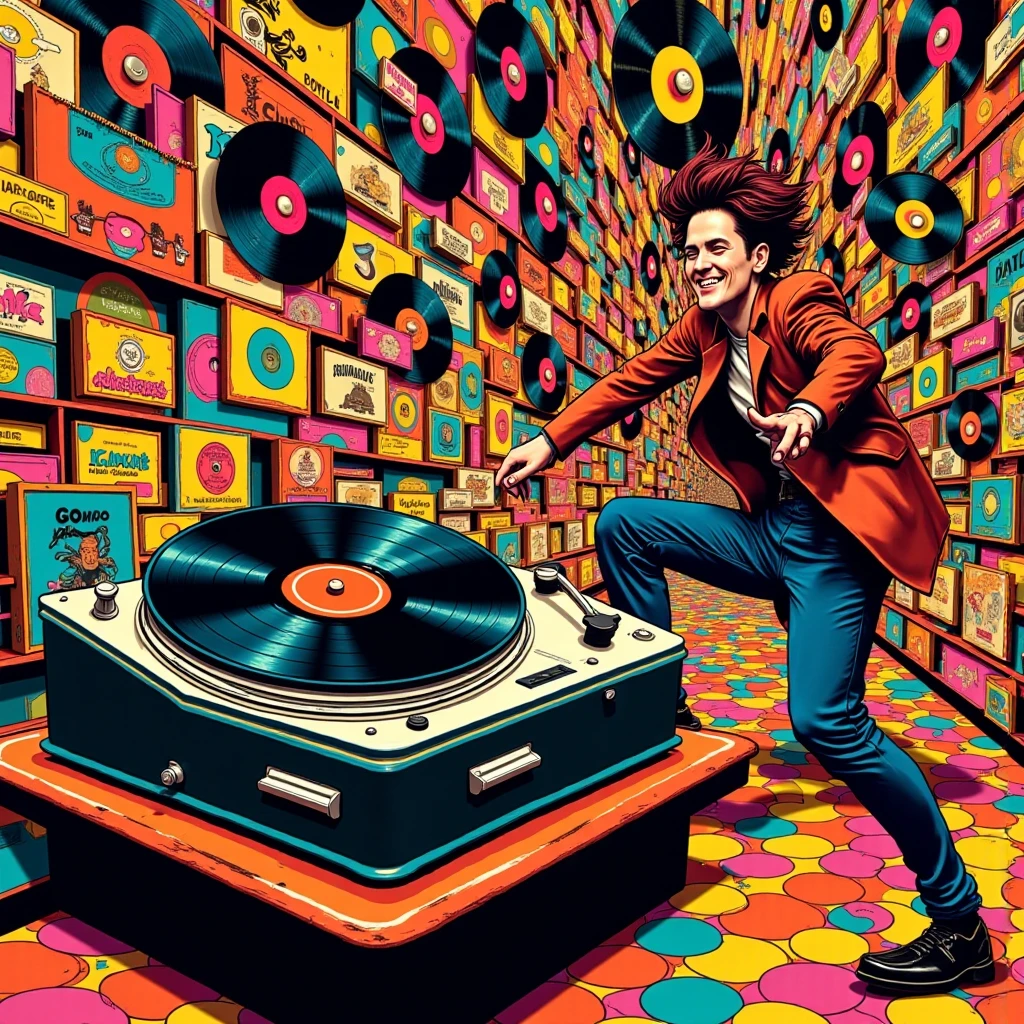 Generate an album cover dance madness