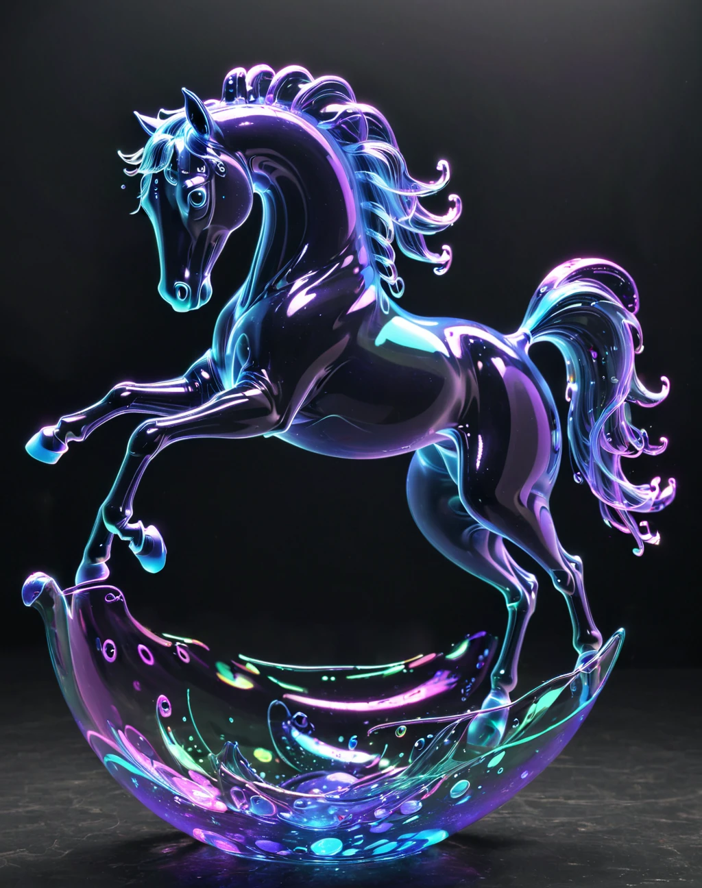 Brilliant bubble horse.