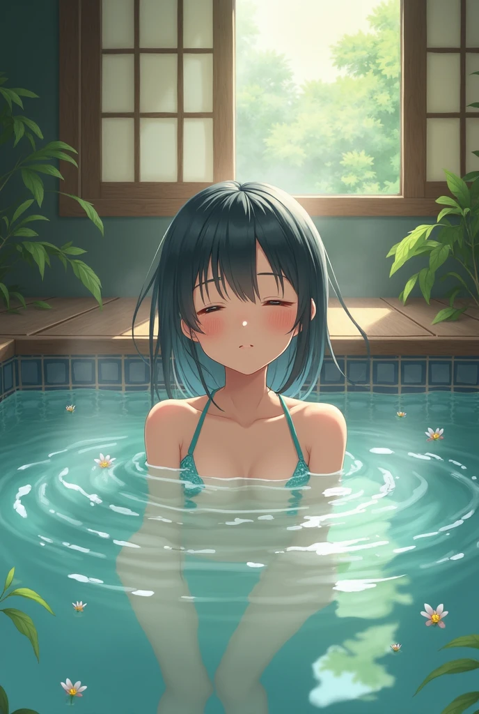 Asian girl bathing --auto
