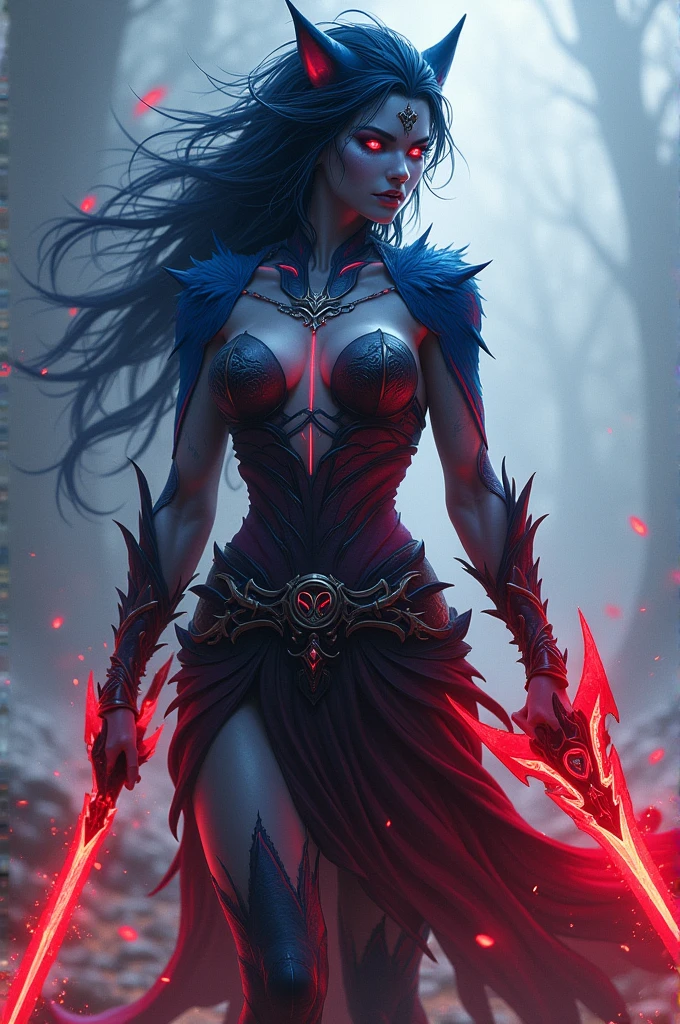 girl, rotting zombie warrior, evil look, sexi, wielding a spear, demonic armor, facepaint, bodypaint, red glowing eyes, combat stance, vibrant appearance, creative behavior, imaginative, sensual, spontaneous, highest quality, skin texture, intricate details, (cinematic lighting), RAW photo, 8k