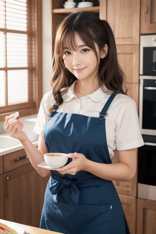 (top-quality、8K、32K、tmasterpiece、NFFSW、The is very detailed、Impresionismo、Photorealsitic:1.2)、white curtain,cow boy shot (hospitals、sickroom:1.4)、deep shading、beauitful face、20-year-old beauty、shiny skins, Beautiful wavy brunette hair、short-hair、Blue eyes、beauitful face,White nurse uniform、Wear mesh pantyhose、Wear a nurse's hat,A smile、Hold the tray、Naughty smile、curves、dynamicposes、The girl sits in a chair