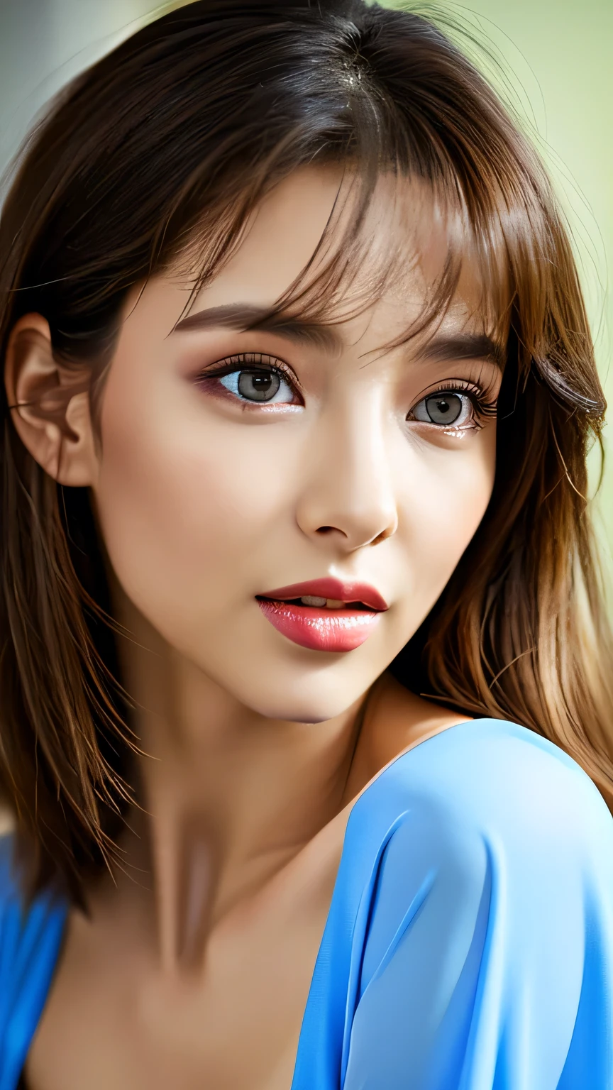 (highest quality、table top、8k、best image quality、Award-winning work)、(one young girl, 14 years old:1.3)、no sleeve, (red eyeshadow:1.2)、perfect makeup、long eyelashes、Super high-definition sparkling eyes、ultra high definition hair、ultra high resolution glossy lips、Super high resolution perfect teeth、Super high resolution cute face、brown hair、(very short straight hair:1.1)、look at me and smile、[clavicle]、accurate anatomy、(close up of face:1.5)、Luxury love hotel、(The most moody warm lighting:1.2)、blurred background、With bangs、Super high-resolution glossy and moisturized face、Super high resolutio n glowing skin、most detailed face、Ultra high resolution detailed faces、ultra high resolution hair、Fashion model 25 years old [[[[close-up]]], [[[[chest]]]], [[[[neck]]], [shoulders]]]]], Perfect eyes, Perfect iris, Perfect lips, Perfect teeth, Perfect skin, Soft front light, Glow, HDR, (Soft color: 1.2), Best quality, masterpiece, ultra high res, (photorealistic:1.37), raw photo, 1girl, long hair, beautifull eyes, beautifull face, detailed eyes and face, t-shirt, dynamic lighting, in the dark, table top, highest quality, realistic, Super detailed, finely, High resolution, 8k wallpaper, 1 beautiful woman, light brown messy hair, He is wearing an open-necked shirt., sharp focus, perfect dynamic composition, beautiful and detailed eyes, thin hair, Detailed realistic skin texture, smile, close-up portrait, model body shape, mile, close-up portrait, model body shape, body shape,cleavage, tropical beach, thin and long legs Translated with DeepL.com (free version)Top Quality, Masterpiece, (Realistic:1.2), 1 girl, detailed face, beautiful eyes, (Masterpiece:1.2, Top Quality), (fine beautiful eyes: 1. 2), (highly detailed Cg Unity 8K wallpaper, Masterpiece, Top Quality, super detailed, best shaSuper high resolution sparkling eyes、Beautiful face drawn in every detail、Super high resolution glossy red lips、big breasts、cleavage、Fashionable necklaces、camisole, ((masterpiece)), (ultra detailed