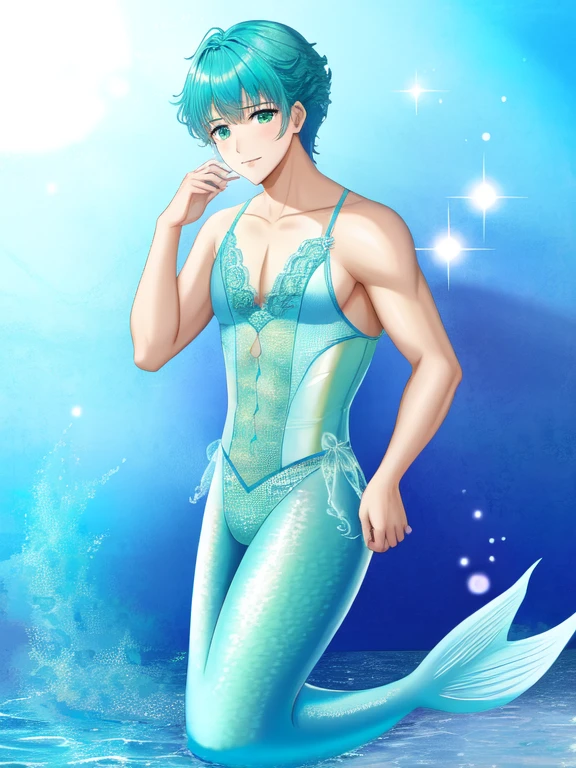 Merman, merman wear lace leotard,