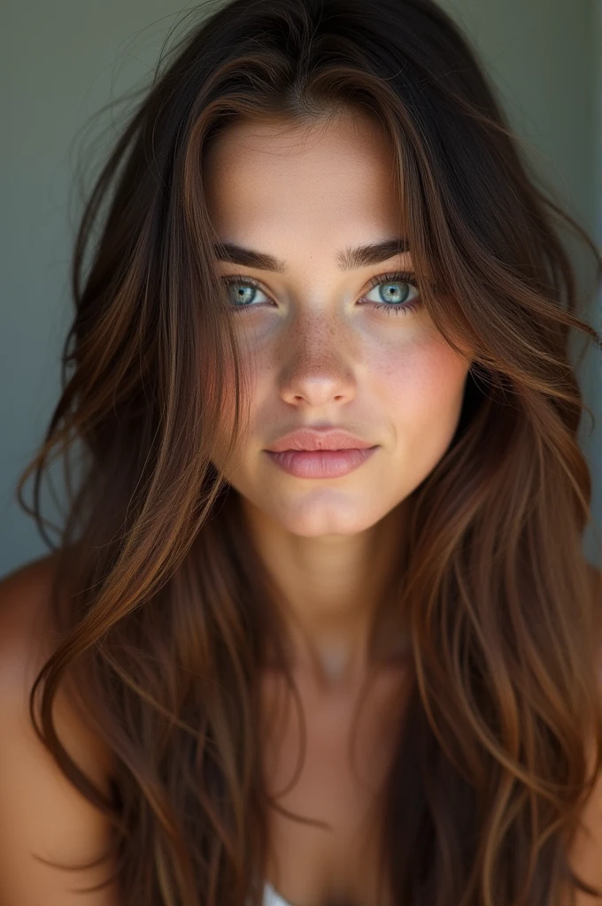 a portrait of a very beautiful girl that looks like a mix of young megan fox and rosie huntington whiteley, blue eyes, sexy, seductive, 8k, best quality, details, detailed eyes, perfect skin