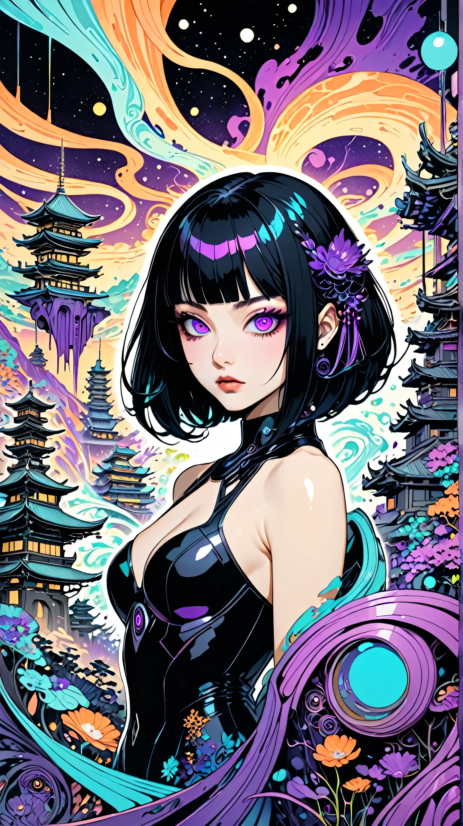 score_9, score_8_up, score_7_up, source_anime, wrnchqupgr, high quality, masterpiece, (1girl), 1boy, from side, , , , black dress, girl on top, femdom, squatting, squatting cowgirl position, sex, black hair, multicolored hair, green hair, vaginal, large insertion, large penis, ((thick penis)), ((deep penetration)), heavy breathing, (ejaculation), outdoors, night, stars,