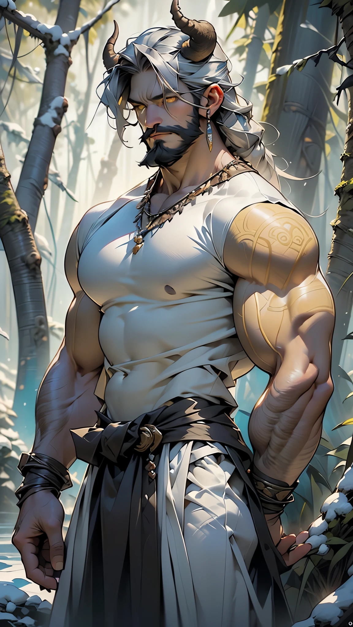 extremely detailed, detailed face, detailed eyes, detailed big muscles detailed fat detailed big penis detailed cock , (view realistic full body), ((1man)), (object (big belly indian older  big cock testicles balls  bear hairy body thick legs rugged hairy nude standing  with face up alpha stern expression naked nude no clothing )), wearing traditonal indian clothing  (big thick, hefty build, big muscle, facial hair, white moustache, , alpha strong man face thick hair,  white hair, strong character, strong muscle), (background (sunny , indian river)), (photography (50mm lens, cinematic, cinematic color)
