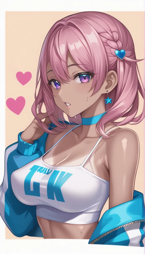 (score_9, score_8_up, score_7_up, score_6_up, score_5_up, score_4_up, just describe what you want, tag1, tag2, highest quality, Best quality, masterpiece,) BREAK she has small breasts, (((perky breasts))), ((covered nipples)), (cleavage) BREAK , slender waist, skinny,  , round face , BREAK ( ( happy), (half open eye), (parted lips), ) BREAK ( hind hair, tanned skin, tanned line)  BREAK ((((extremely extremely close-up face, bust-up, looking at viewer, from side, from behind, looking back)))), (((1 lady, she is wearing oversized shirt, sheer idol costume, separate breasts, sagging breasts, writing tatto at breast “LOVE”, making heart mark using both hands nearby her chin , sparkle, glitter, pop style background, ))), ral-polaroid