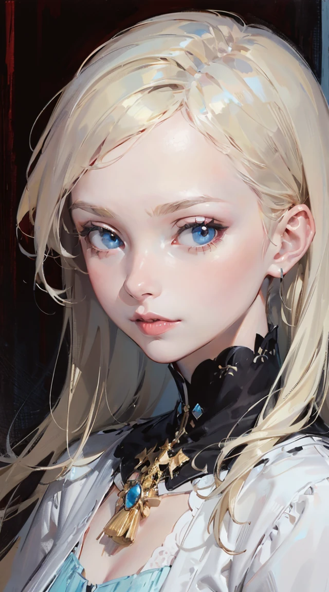 1girl, Female, solo, albino girl, white blonde hair, white eyelashes, light pink blue eyes, pale skin, ivory skin, soft features, sweet girl, witch, fantasy setting, ((medieval clothes, witch clothes, light witch)), score_9, score_8_up, score_7_up, A whimsical sunlight, Digital artist round smooth sketchy Pluvium painting, soft line art, ai generated, Fantasy_eyes
