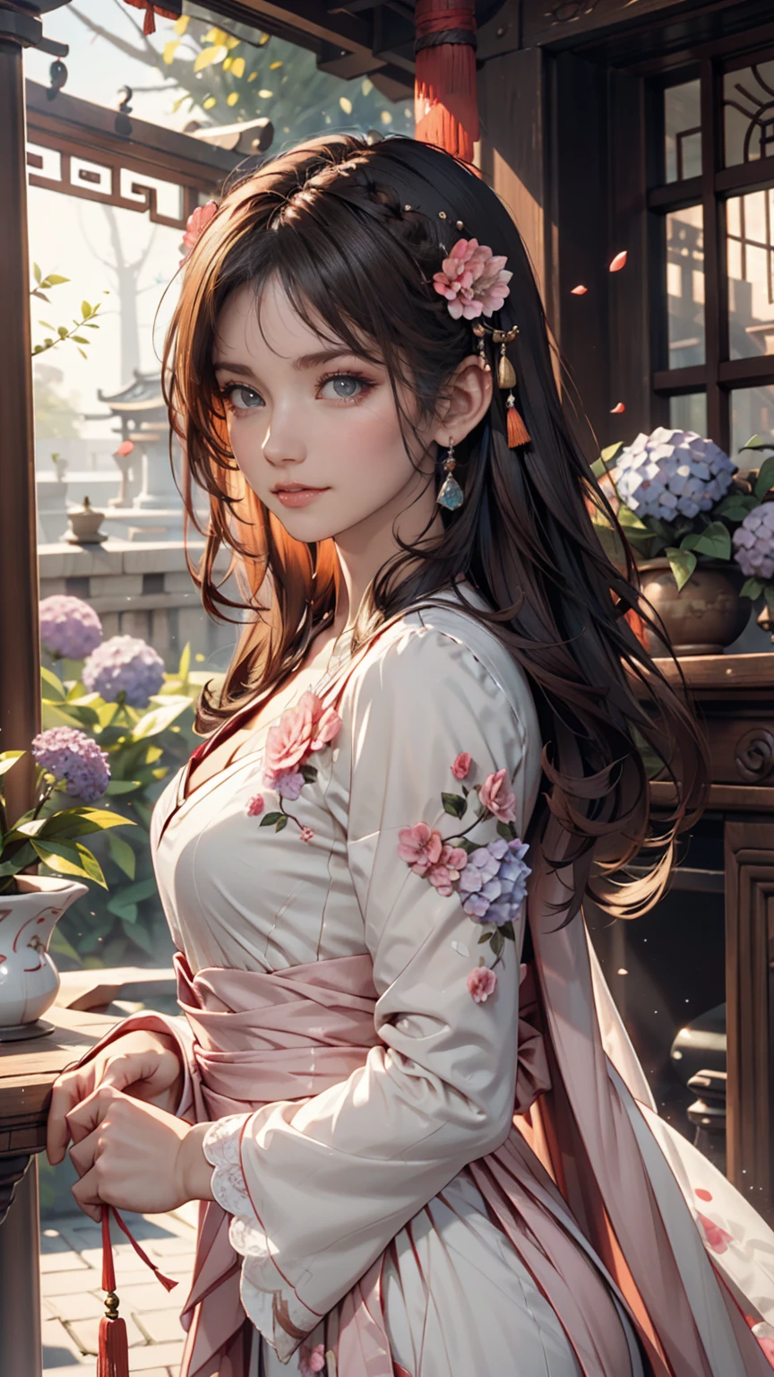 high quality, 8K Ultra HD, high detailed, Watercolor, wash technique,dramatic, colorful, A painting with dripping and scattered paint, Painting like Agnes Cecile, blurry, pale touch, smudged outline, like a fairy tale, Beautiful woman made with flower colorage,  huge breasts, dramatic lighting, expressing women using flowers and plants, cutting and combining petals and leaves, drawing women's hair and dresses using the colors and shapes of flowers, vivid colors and nature, luminism, three dimensional effect, enhanced beauty, Albert Anker, Feeling like John Howe, Greg Rutkowski, Feeling like Kyoto Animation, Artgerm, WLOP, Alphonse Beeple, luminism, Isometric, awesome full color,